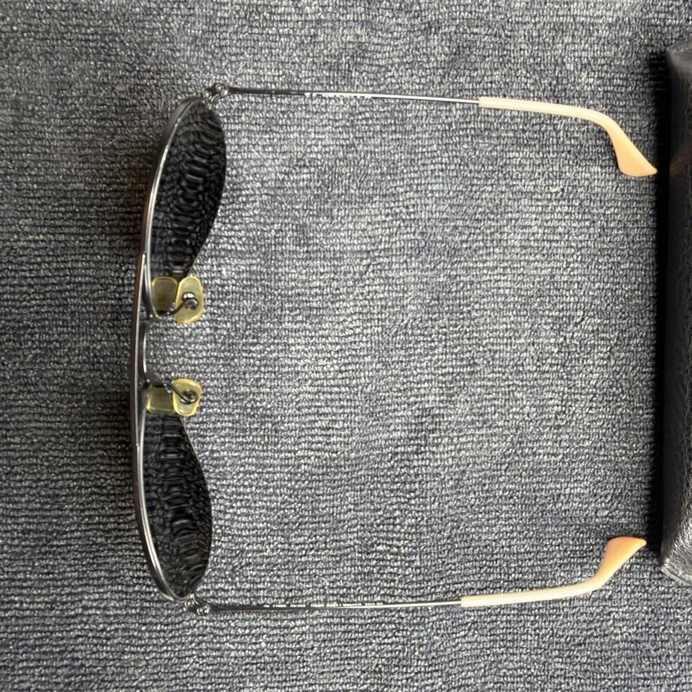 Ray-Ban RB3025 Aviator Sunglasses Mens Womens Matte Black Brown Gradient 55mm - Picture 7 of 16